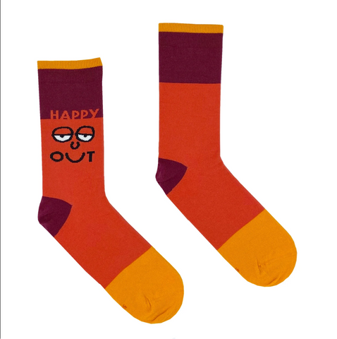 Happy Out Faceen - Men’s Socks Size 8-12