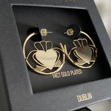 Heart Strong Hoops - Gold Plated