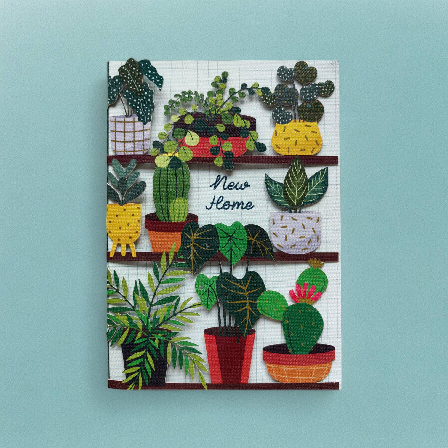 New Home - Plants - paper cut card