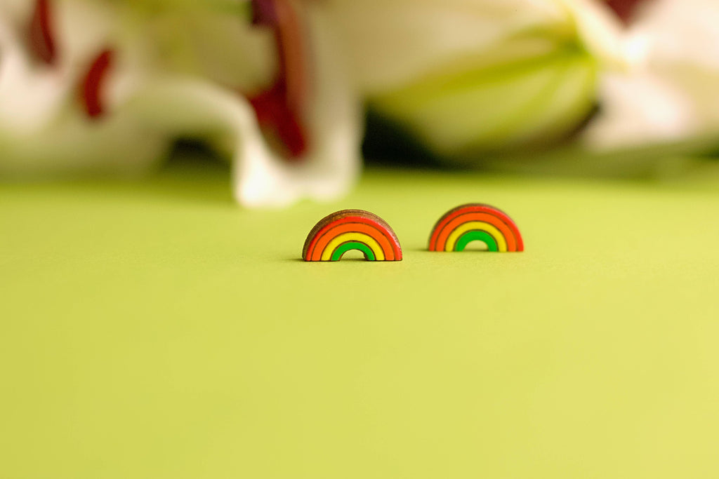 Rainbow Stud Earrings