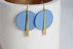 Sky Blue & Gold Statement Earrings | Kaiko Studio