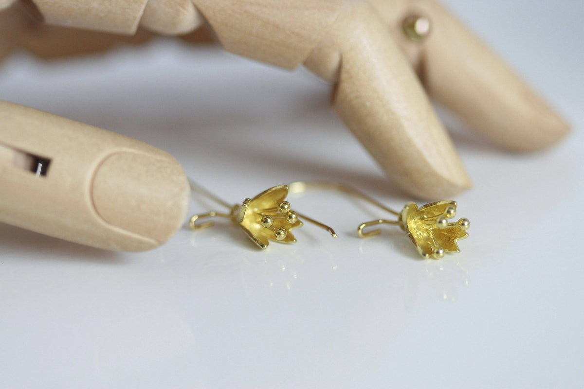 Delicate Bluebell Earrings | Brass | Kaiko Studio