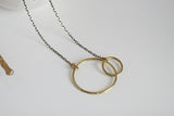 Brass Circle Necklace | Statement