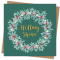 Wreath Nollaig Shona Christmas card