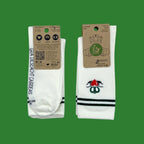 Claddagh Ring Socks White Embroidered