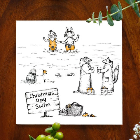 Christmas day swim card