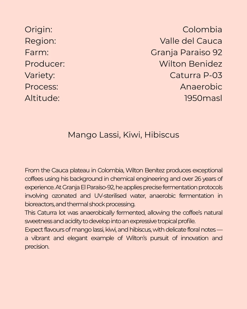 Granja Paraiso 92 Caturra | Colombia | Filter 200g