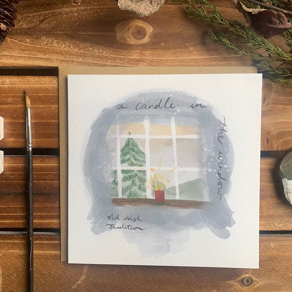 Candle in the Window - Old Irish Christmas Traditions - Paper Twigs