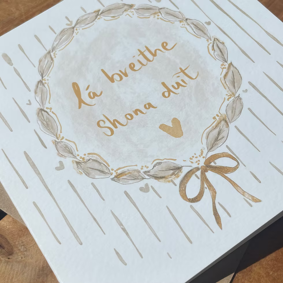 Lá Breithe Shona Duit - Golden Joy - Paper Twigs