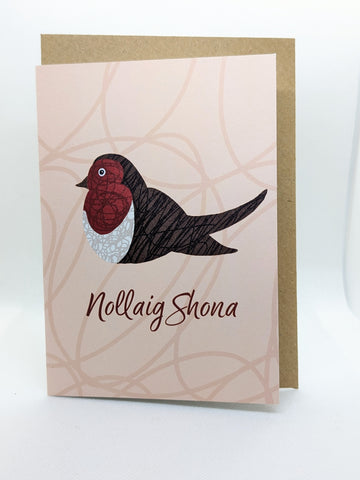 Nollaig Shona Robin Greeting Card
