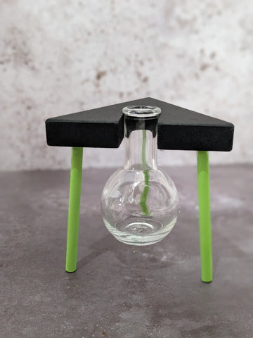 Small Glass Bud Vase with stand