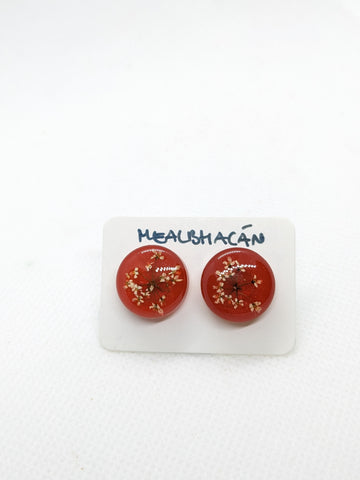 Mealbhacán - Small Round Studs - Red