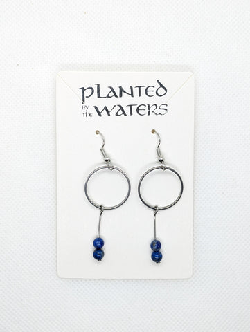 Lapis Lazuli- Danglies - Silver