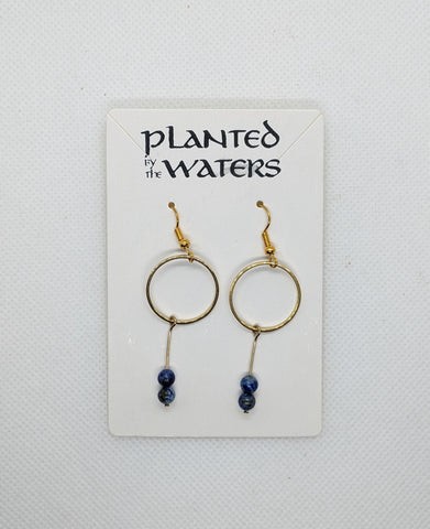 Lapis Lazuli- Danglies - Gold Plated