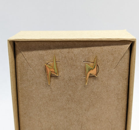 Gold Plated Lightning Studs
