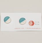 Mini Stud - White & Mint