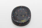 Terrazo Soap Dish - Black with multicoloured specks