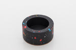 Terrazo Candleholder - Tealight style - Black with multicoloured specks