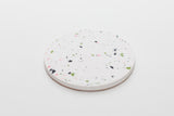 Terrazo Coaster Set - White with coloured specks