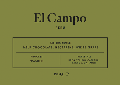 Established Coffee - El Campo, Peru - 250g whole bean coffee