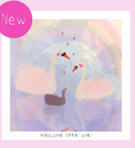 Welcome Little One - Swans