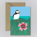 Puffin & Tree Mallow – Greeting card