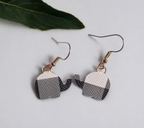 The Elephant Petite Drops Faux Leather Earrings