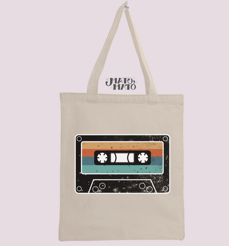 Retro Cassette Tape Tote Bag