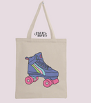 Retro Roller Skates Print Tote