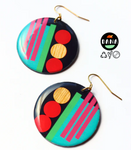 THEA no. 2 Bold funky and very graphic disc earrings