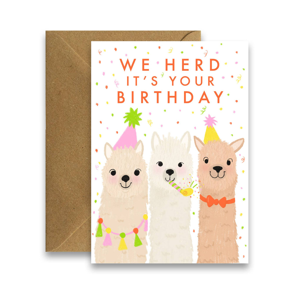 Birthday Llamas - Cute Animal Birthday Card