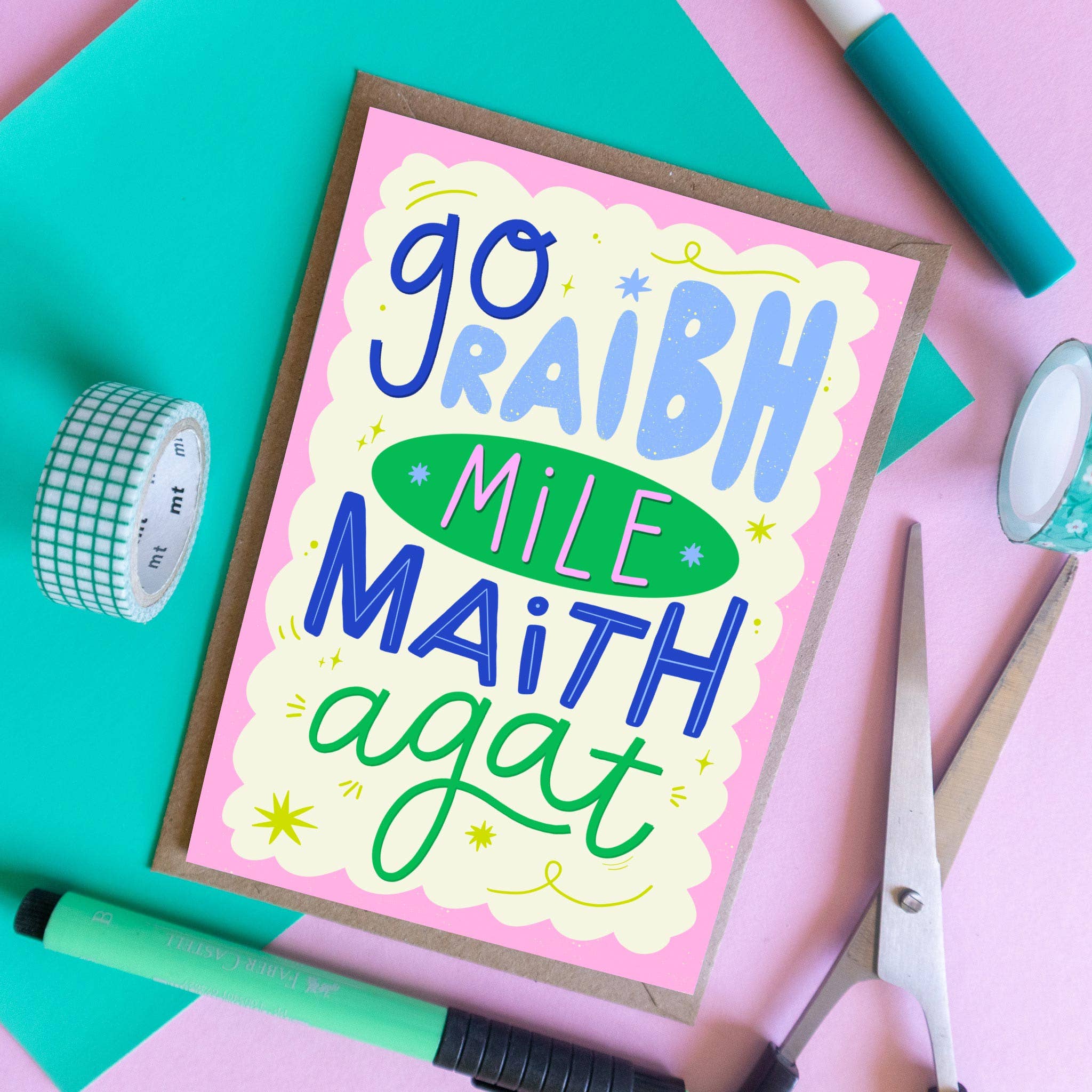 Go Raibh Mile Maith Agat - Irish Language Thank You card