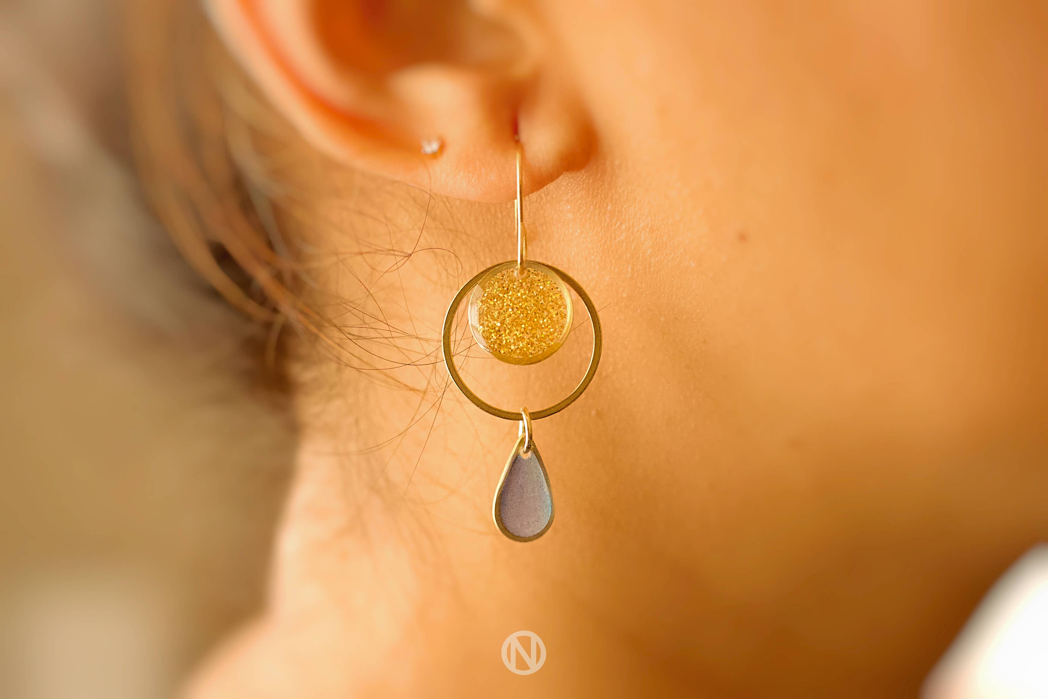 Galaxy Drop Earrings  - Handmade to Order