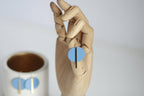 Sky Blue & Gold Statement Earrings | Kaiko Studio