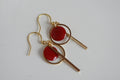 Double Circle & Bar Earrings | Enamel