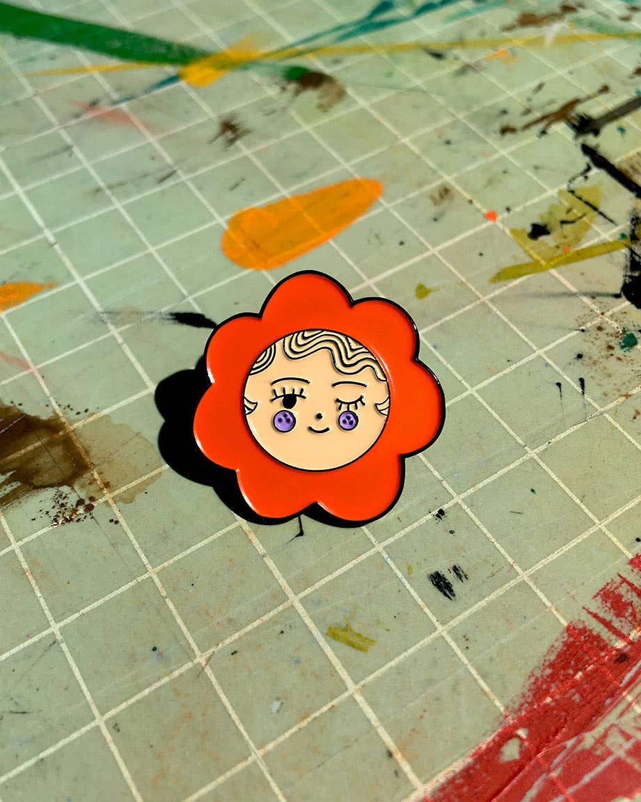 Winky Flower Pin - Bronagh Lee