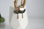 Black & Gold Art Deco Earrings | Studs | Kaiko Studio