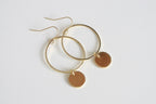 Geo Earrings | Gold Plated - Circle Symbolism Design | Kaiko Studio