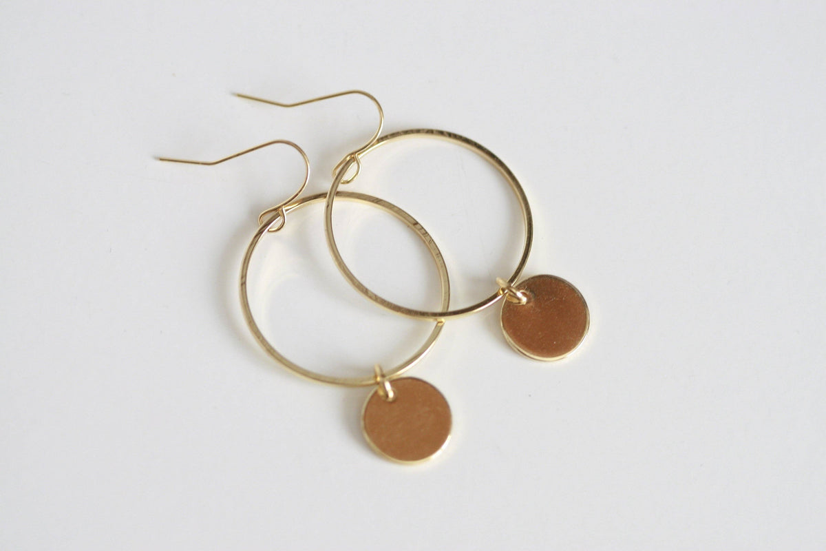 Geo Earrings | Gold Plated - Circle Symbolism Design | Kaiko Studio