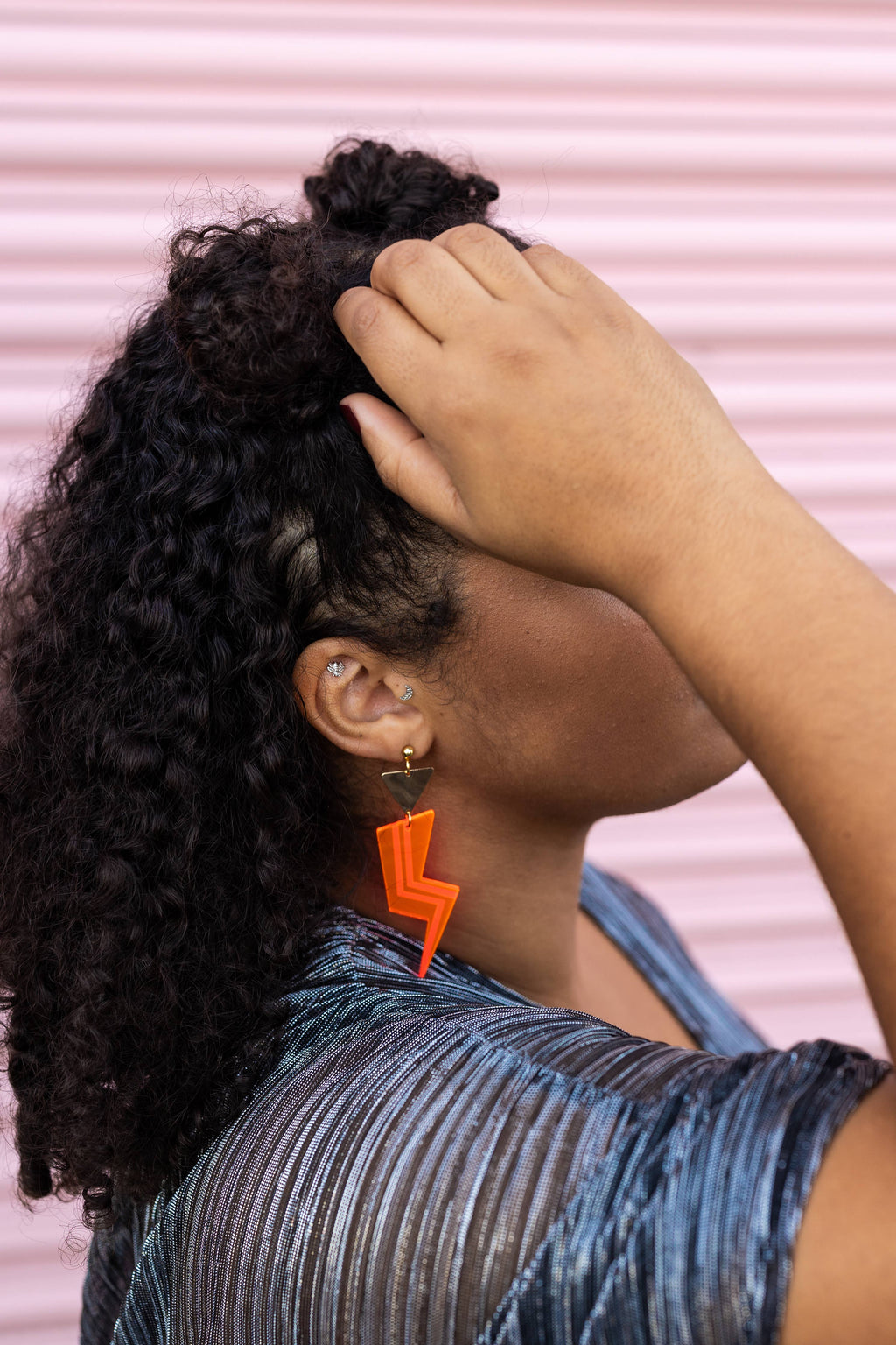 Grace Jones Lightning Bolt earrings | A Little Idea