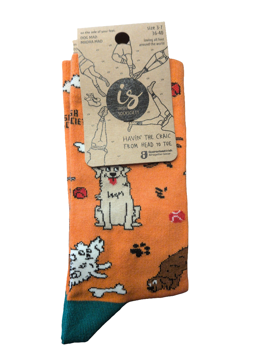 Madra Mad / Madra Mad Oráiste Socks