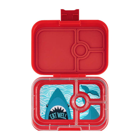 Yumbox Panino Bento Lunchbox 4-sections - Red / Shark