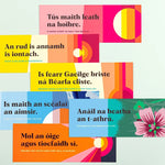 CLISTE / CLEVER – 6 Irish proverb bookmarks