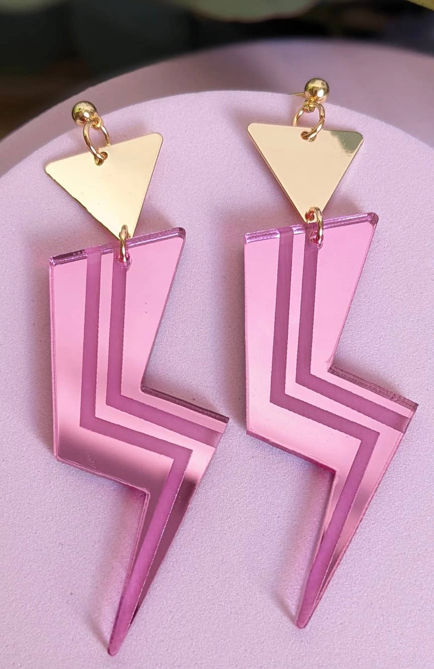 Grace Jones Lightning Bolt earrings | A Little Idea