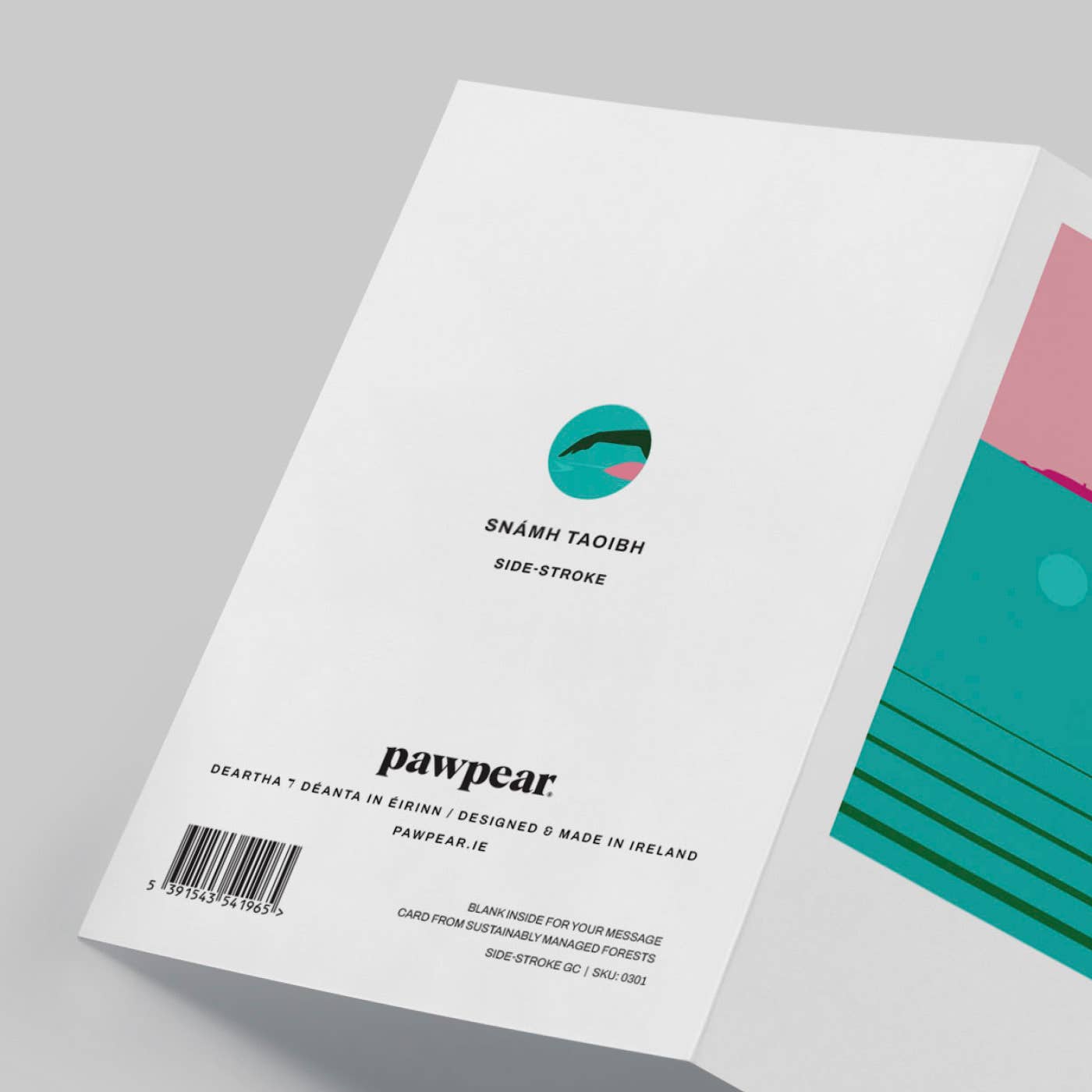 Side-stroke Greeting Card