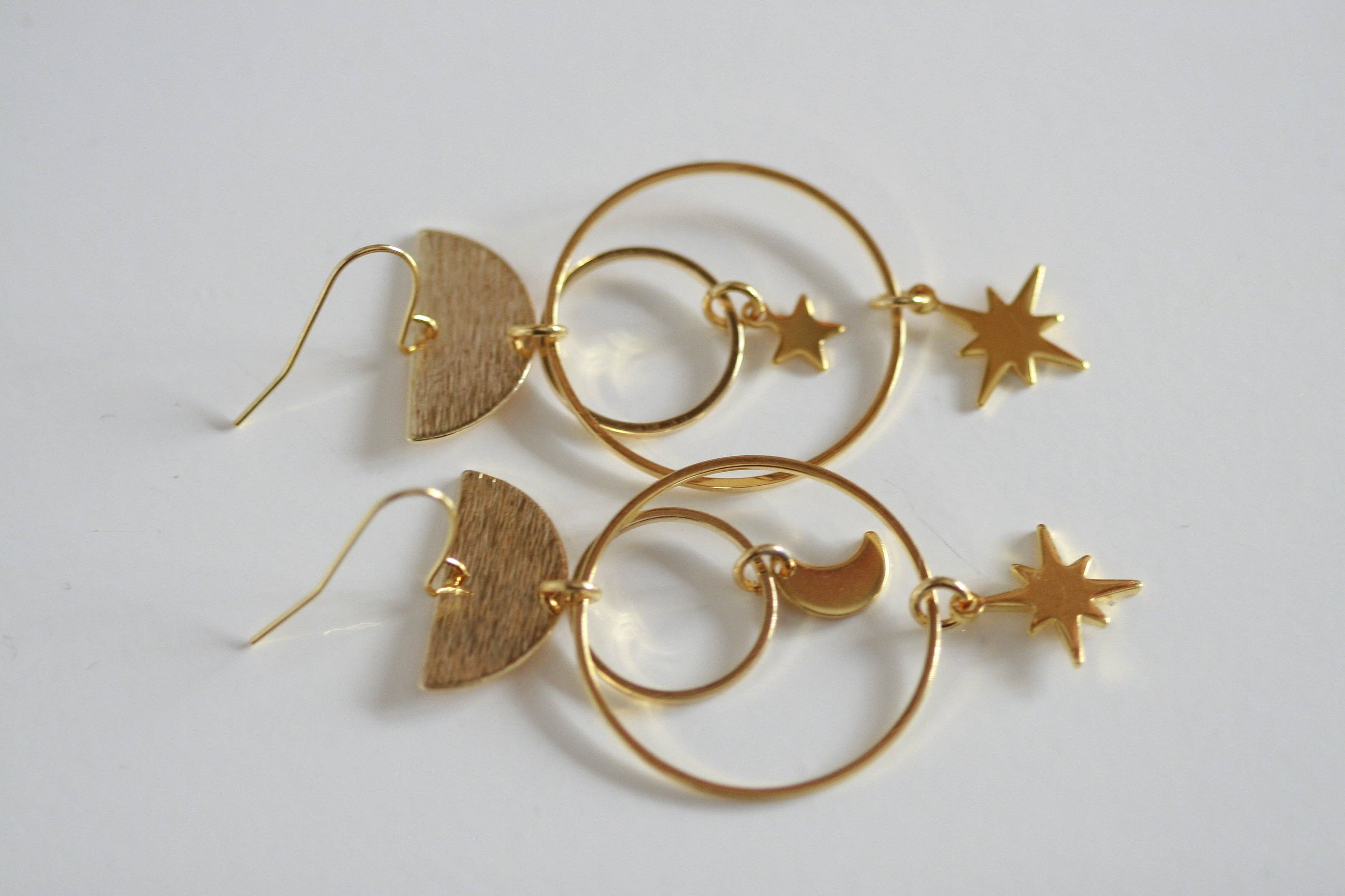 Celestial Moon & Star Earrings | Statement