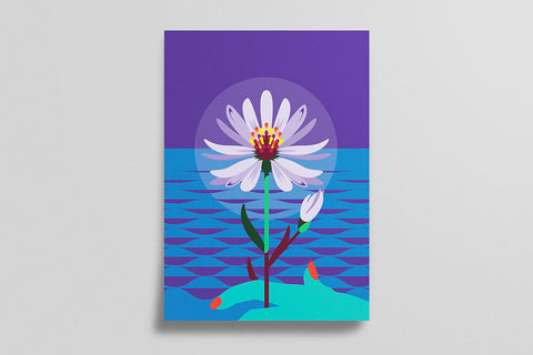 LUIBH BHLÉINE / Sea Aster – Greeting card