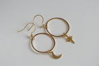 Moon & North Star Earrings | Celestial