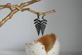 Black Brass Fern Earrings | Leverback