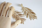 Large Textured Leaf Studs | Tropical Earrings | Kaiko Studio